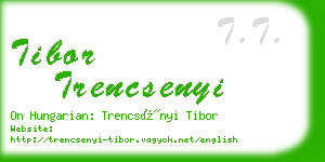 tibor trencsenyi business card